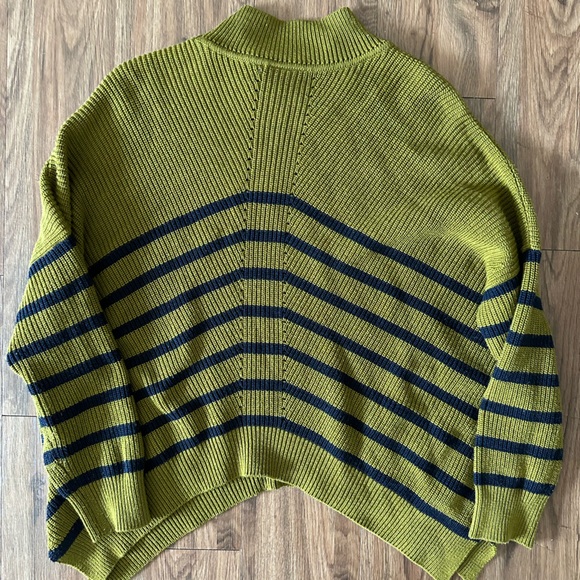 Foil Asymmetrical Striped Sweater - Picture 3 of 3